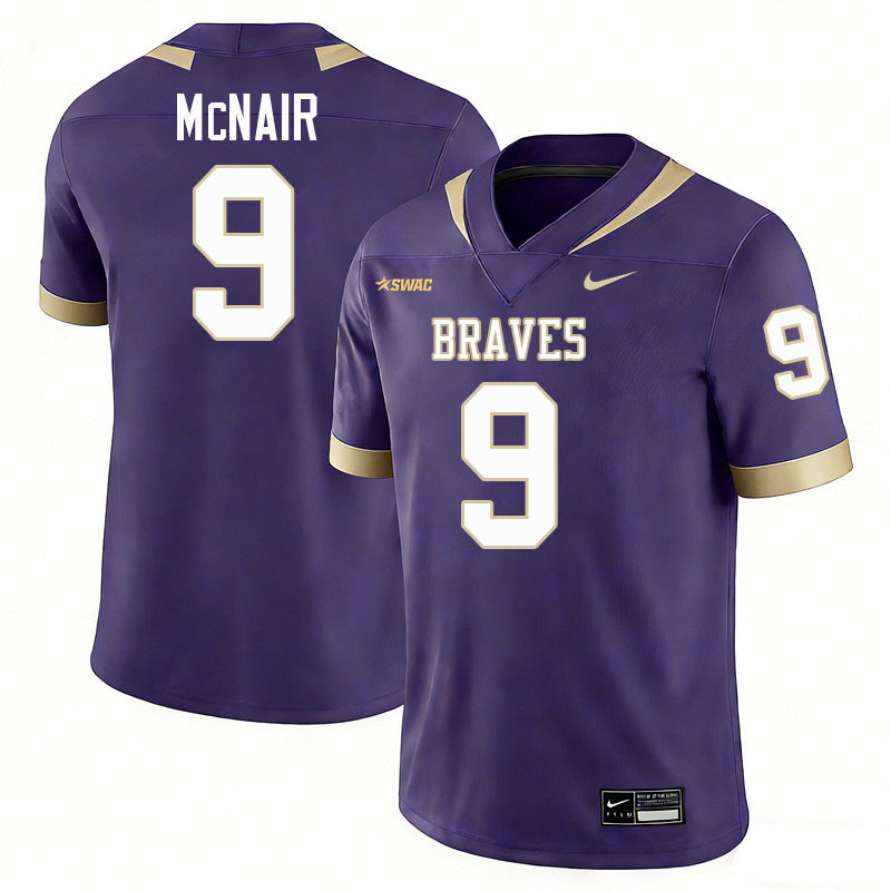 Alcorn State Braves #9 Steve McNair College Football Jerseys,Uniforms Stitched-Purple